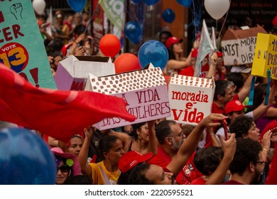 SÃO PAULO (SP), 10-29-2022
Lula, Alckmin And Haddad Participate In A March On Av. Paulista, SP, This Saturday Afternoon (29) And With Special Participation Of Former Uruguayan President José Mujica