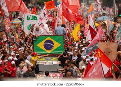 SÃO PAULO (SP), 10-29-2022
Lula, Alckmin And Haddad Participate In A March On Av. Paulista, SP, This Saturday Afternoon (29) And With Special Participation Of Former Uruguayan President José Mujica