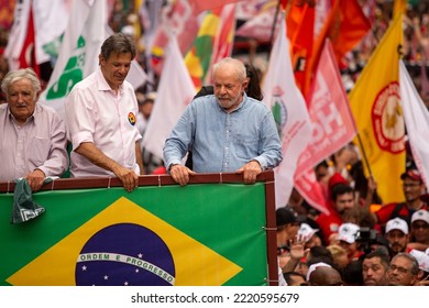 SÃO PAULO (SP), 10-29-2022
Lula, Alckmin And Haddad Participate In A March On Av. Paulista, SP, This Saturday Afternoon (29) And With Special Participation Of Former Uruguayan President José Mujica