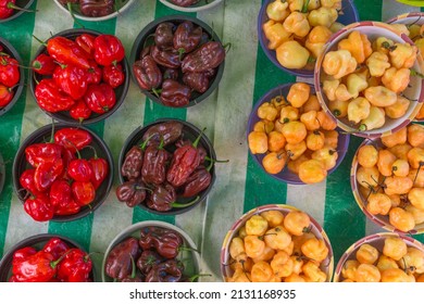 São Paulo, SP, Brazil-30.04.2017: Outdoor Market In Brazil