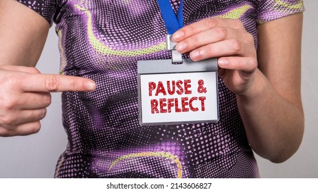 Pause And Reflect. Staff Identity With Blue Lanyard.