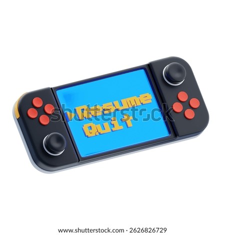 Pause screen handheld device 3d icon. Gameboy 3D Icon