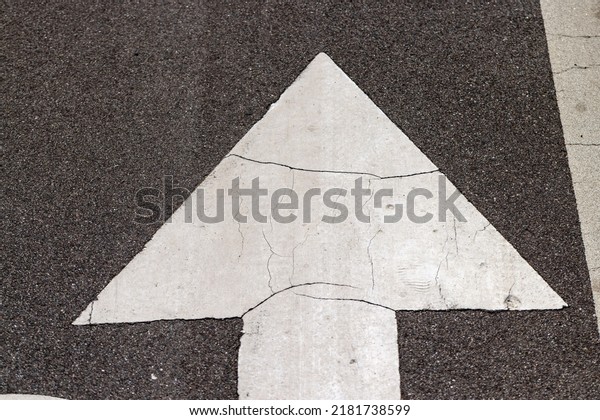 paved road for car traffic, road for vehicles\
with white road markings on the\
asphalt