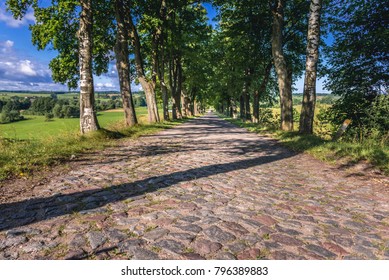 Paved Road In Masuria Region Of Northeastern Poland