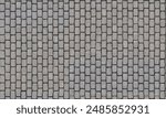 Pavement with interlocking textured bricks seamless pattern. Vector pathway texture top view. Outdoor concrete slab sidewalk. 
