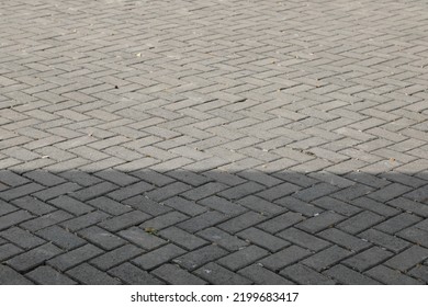 Paver Brick Floor Also Call Brick Paving, Paving Stone Or Block Paving. Manufactured From Concrete Or Stone For Road, Path, Driveway And Patio