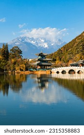 The Pavilion by the Lijiang Lake in China