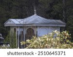 pavilion in a green park