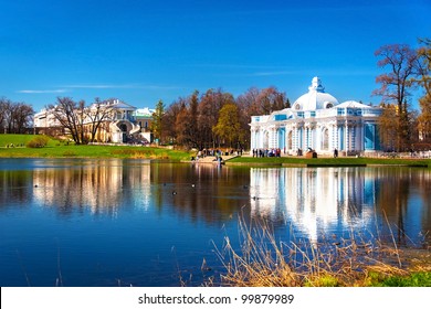 Pavilion Grotto and Cameron's Gallery in Catherine park in Tsarskoye Selo (Pushkin), Russia