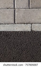 Paving Bricks And Tarmac Split 50/50