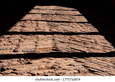 Paving Stones With An Interesting Shadow On Them