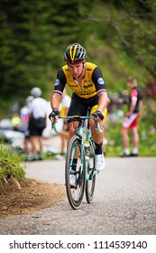 PAVLICEVO PASS, Slovenia - June, 16. 2018: Dylan Groenewegen - LOTTO JUMBO, During Tour Of Slovenia, 4st Stage, 155km