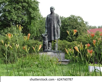 PAVLOVO, RUSSIA - JULY 12, 2014: Photo Of Monument Pavlov Dog.