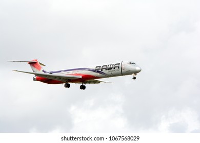 PAWA Dominica MD-80 Landing At MIA, Miami, FL, USA 11-12-2017