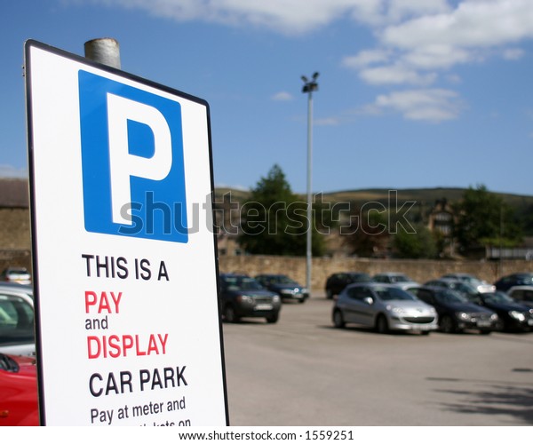 Pay\
and display car park. Skipton, North Yorkshire,\
UK.