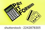 Pay it forward is shown using a text