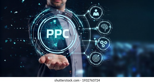 Pay per click payment technology digital marketing internet concept of virtual screen. PPC - Shutterstock ID 1932763724