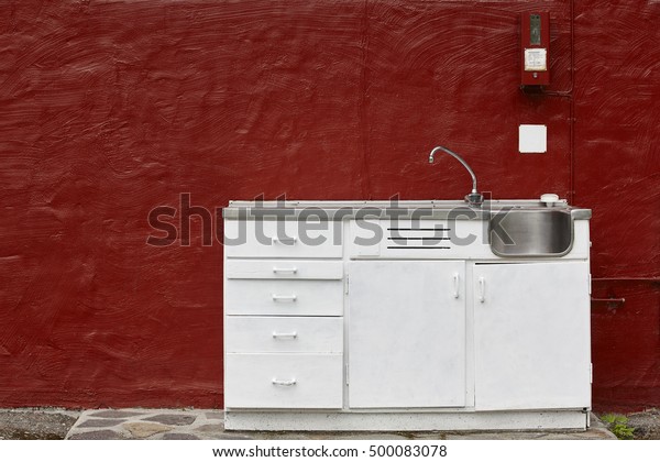 Pay Per Use Outdoor Camping Kitchen Stock Photo Edit Now 500083078