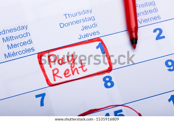 Pay Rent Note Made Using Red Stock Photo 1535916809 | Shutterstock