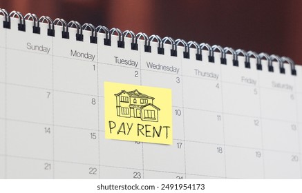 Pay rent is shown using a text