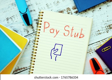 Pay Stub Sign On The Sheet.