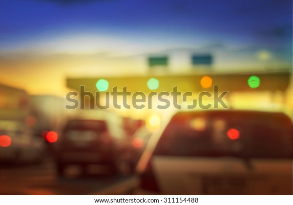 pay for using highway and motorway, abstract bokeh\
of light