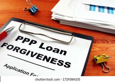 Paycheck Protection Program PPP Loan forgiveness application form.