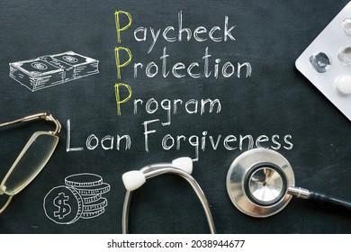 Paycheck Protection Program PPP Loan Forgiveness Is Shown On A Business Photo Using The Text