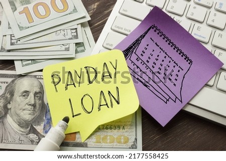 Payday loans are shown using a text