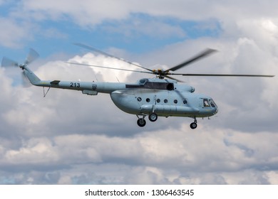 Payerne, Switzerland - September 1, 2014: Croatian Air Force And Air Defence Mil Mi-8 Military Helicopter.