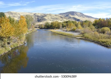 Payette River With Foothills