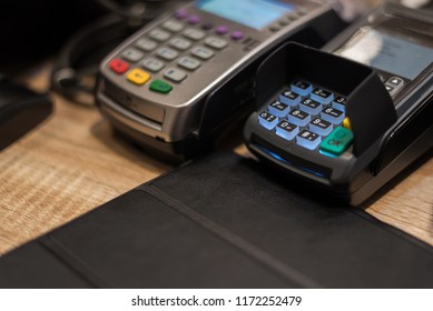 Payment With Credit Card. EDC Machine Or Terminal