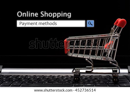 Payment methods, online shopping / business conceptual