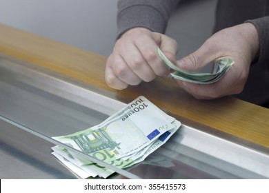 Payment Of Money On The Counter