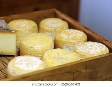 Payoya Goat Cheese Manufactured At Traditional Way In The Sierra De Grazalema, Province Of Cádiz, Spain