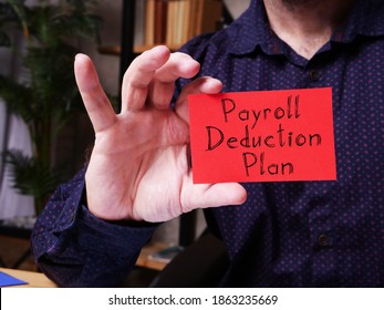 Payroll Deduction Plan Is Shown On The Business Photo