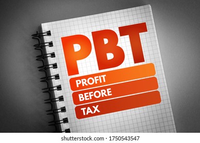 PBT - Profit Before Tax Acronym, Business Concept Background