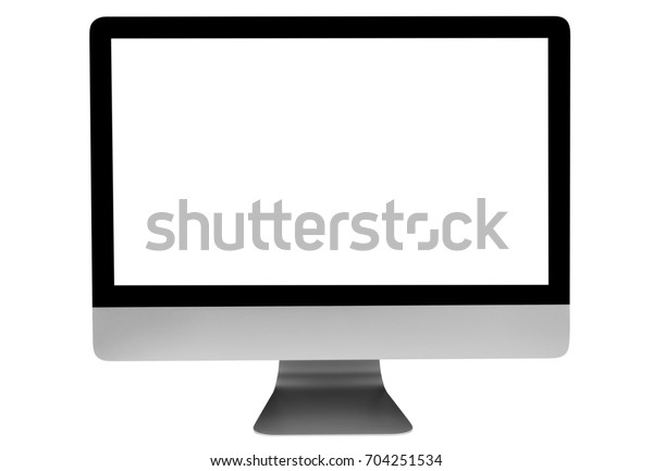 Pc Computer On Office Desk Workspace Stock Image Download Now