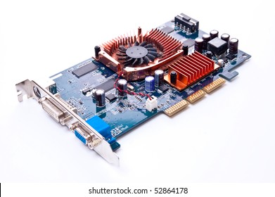 PC Hardware Video Card Isolated On White