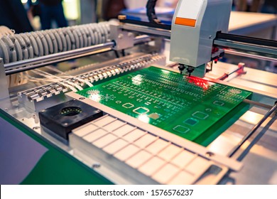 Pcb Machine Production Computer Boards Electronic Stock Photo ...