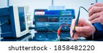 PCB witch microcontroller in electronics laboratory