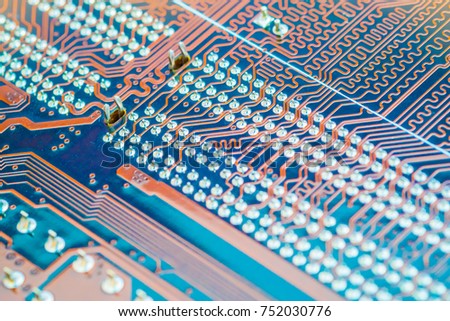 PCB,Printed Circuit Board close up.