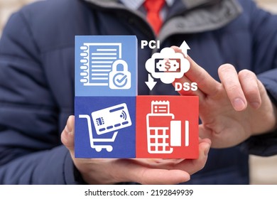 PCIDSS - Payment Card Industry Data Security Standard Concept. PCI DSS, PCI SSC Standards.