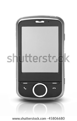 pda with touch screen isolated on white