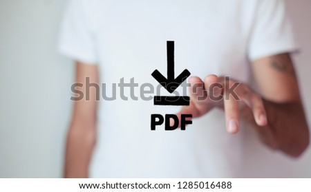 PDF Download web button .