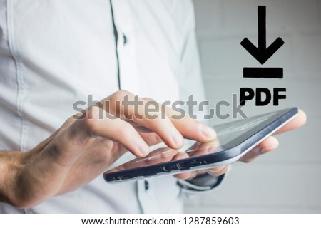 PDF Download web button .