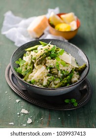 Pea And Asparagus Risotto