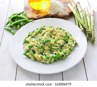 Pea And Asparagus Risotto