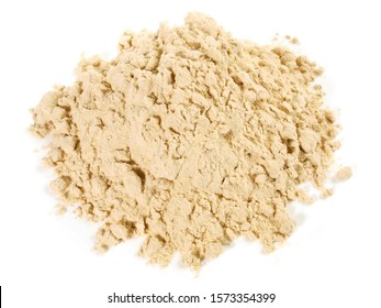 Pea Protein Powder, Isolated On White Background.