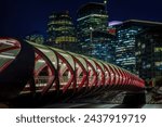 Peace Bridge at night Calgary Alberta Canada